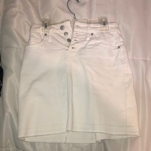White Jean Skirt